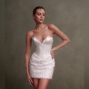 Beaded Sheer Opera Gloves